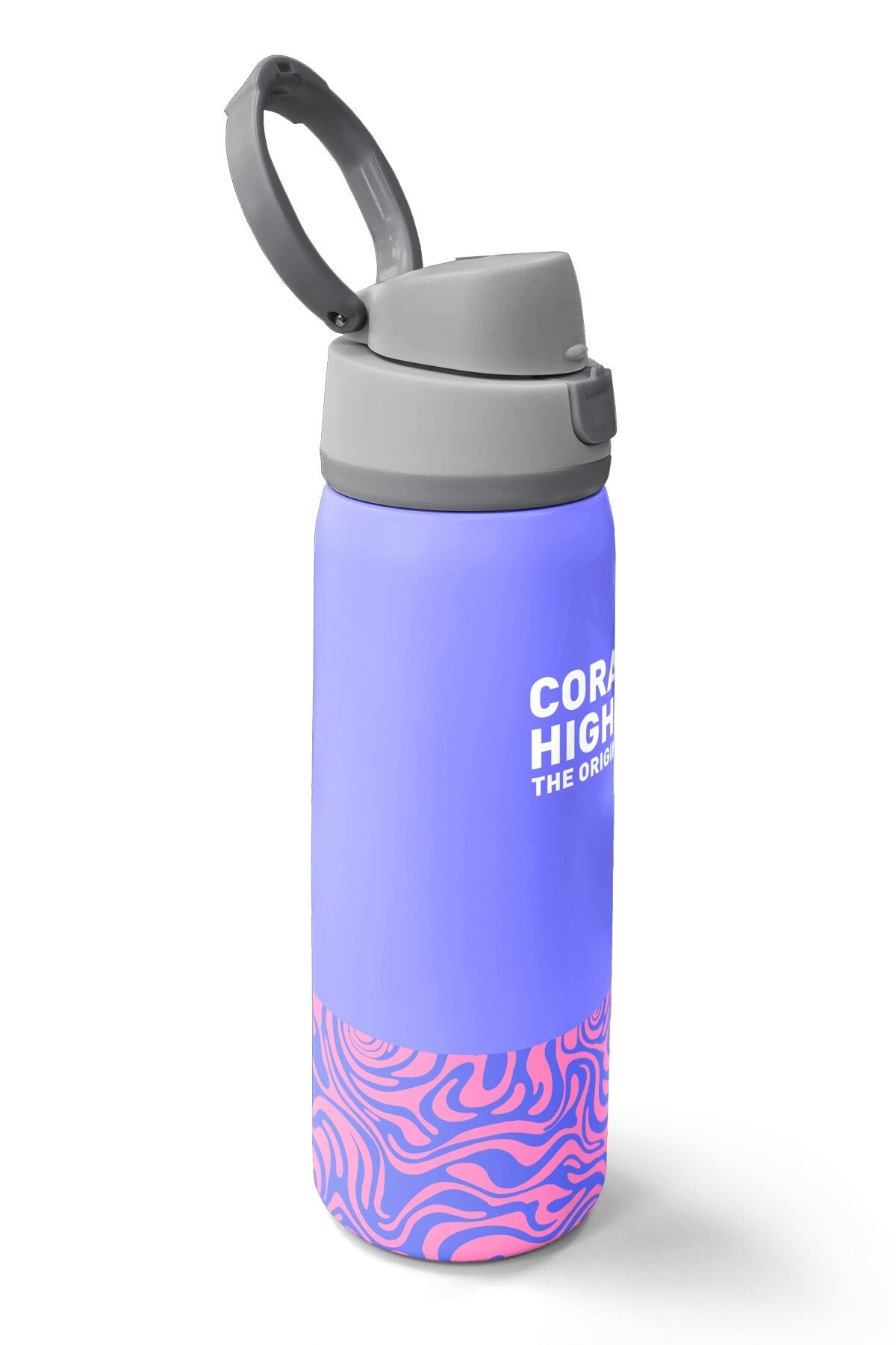 Coral High Milka Geometrik Desenli Pipetli ve Direkt İçim Çelik Termos 800 ml 38505-2