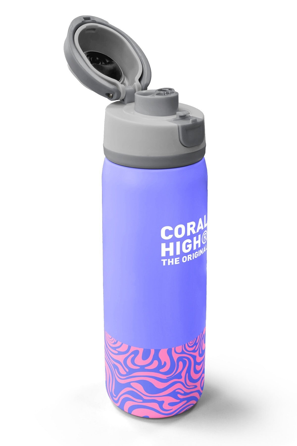 Coral High Milka Geometrik Desenli Pipetli ve Direkt İçim Çelik Termos 800 ml 38505-3