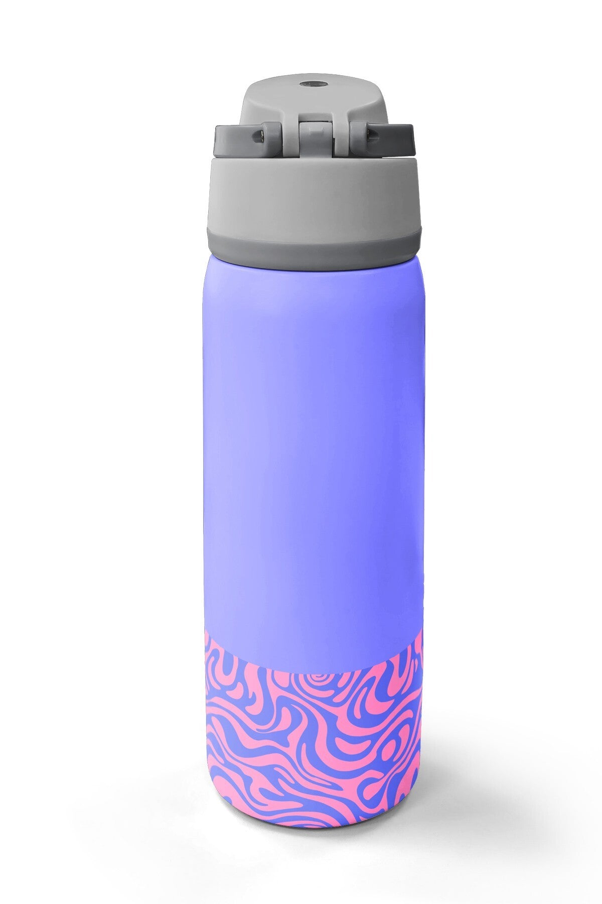 Coral High Milka Geometrik Desenli Pipetli ve Direkt İçim Çelik Termos 800 ml 38505-6