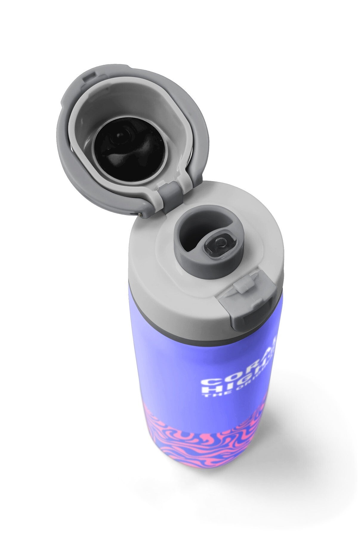 Coral High Milka Geometrik Desenli Pipetli ve Direkt İçim Çelik Termos 800 ml 38505-7