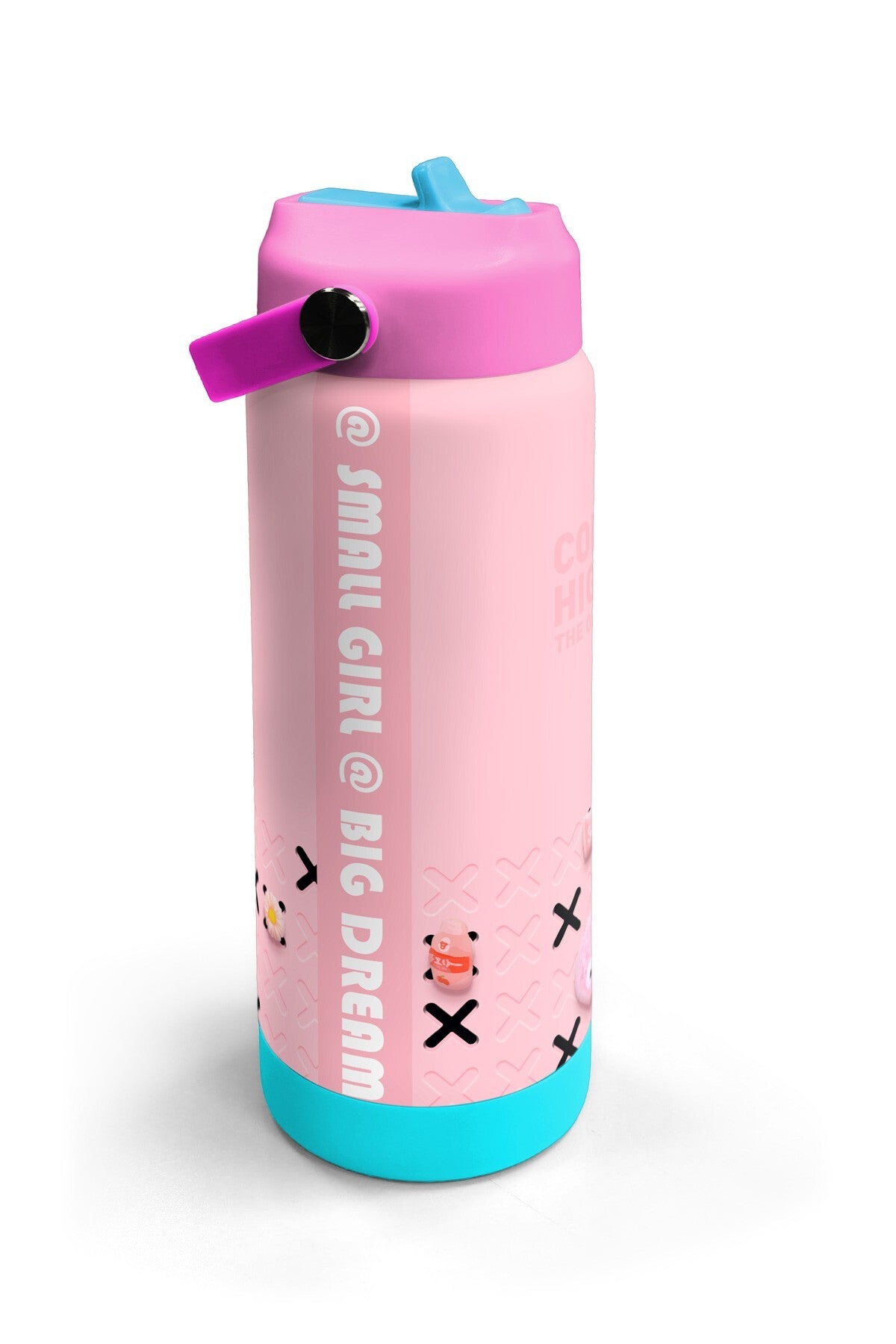 Coral High Pembe Şeker Desenli Katlanır Ağızlıklı Çelik Termos 650 ml 38349-3