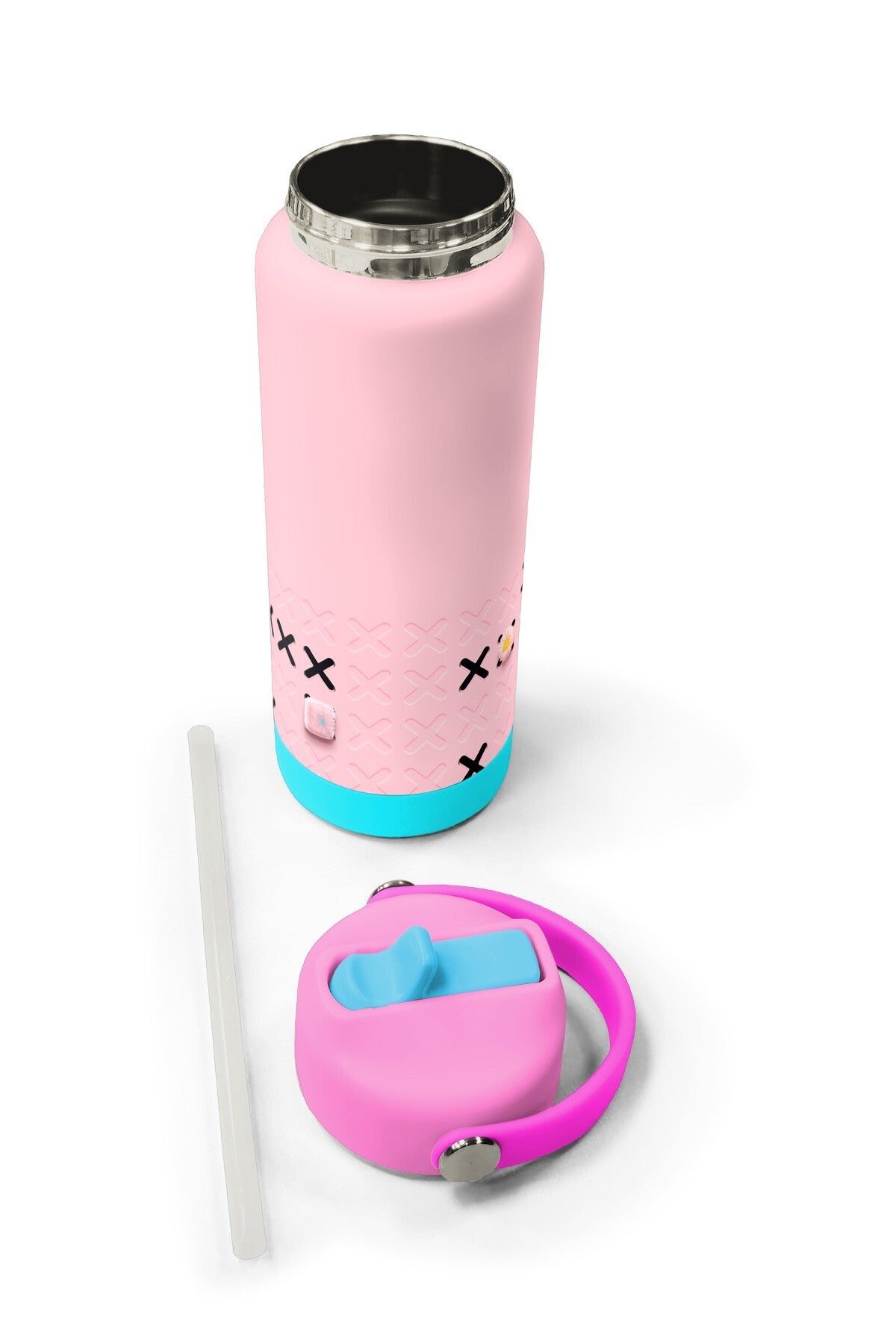Coral High Pembe Şeker Desenli Katlanır Ağızlıklı Çelik Termos 650 ml 38349-5