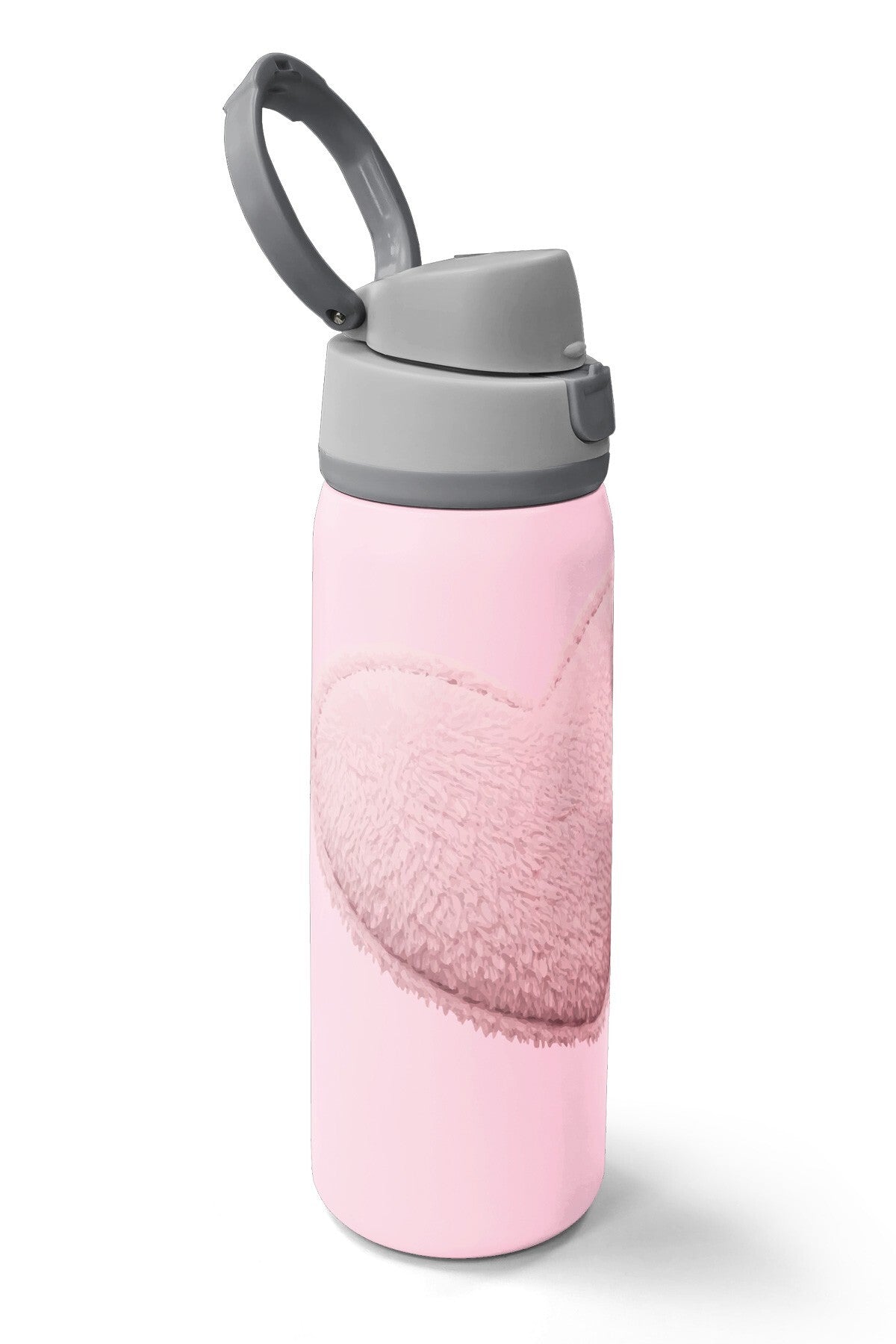 Coral High Pudra Kalp Desenli Pipetli ve Direkt İçim Çelik Termos 800 ml 38592-2