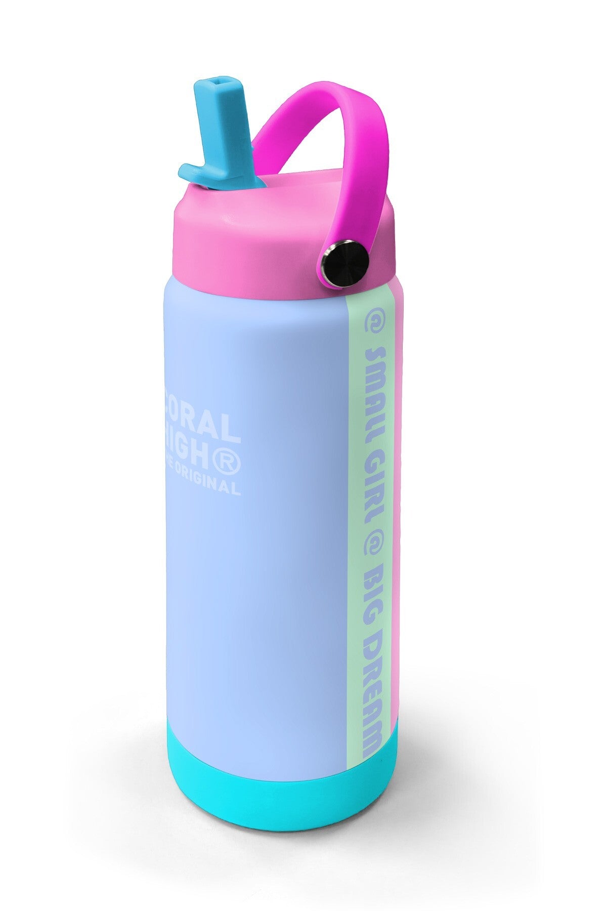 Coral High Renkli Buz Mavisi Desenli Katlanır Ağızlıklı Çelik Termos 650 ml 38359-2