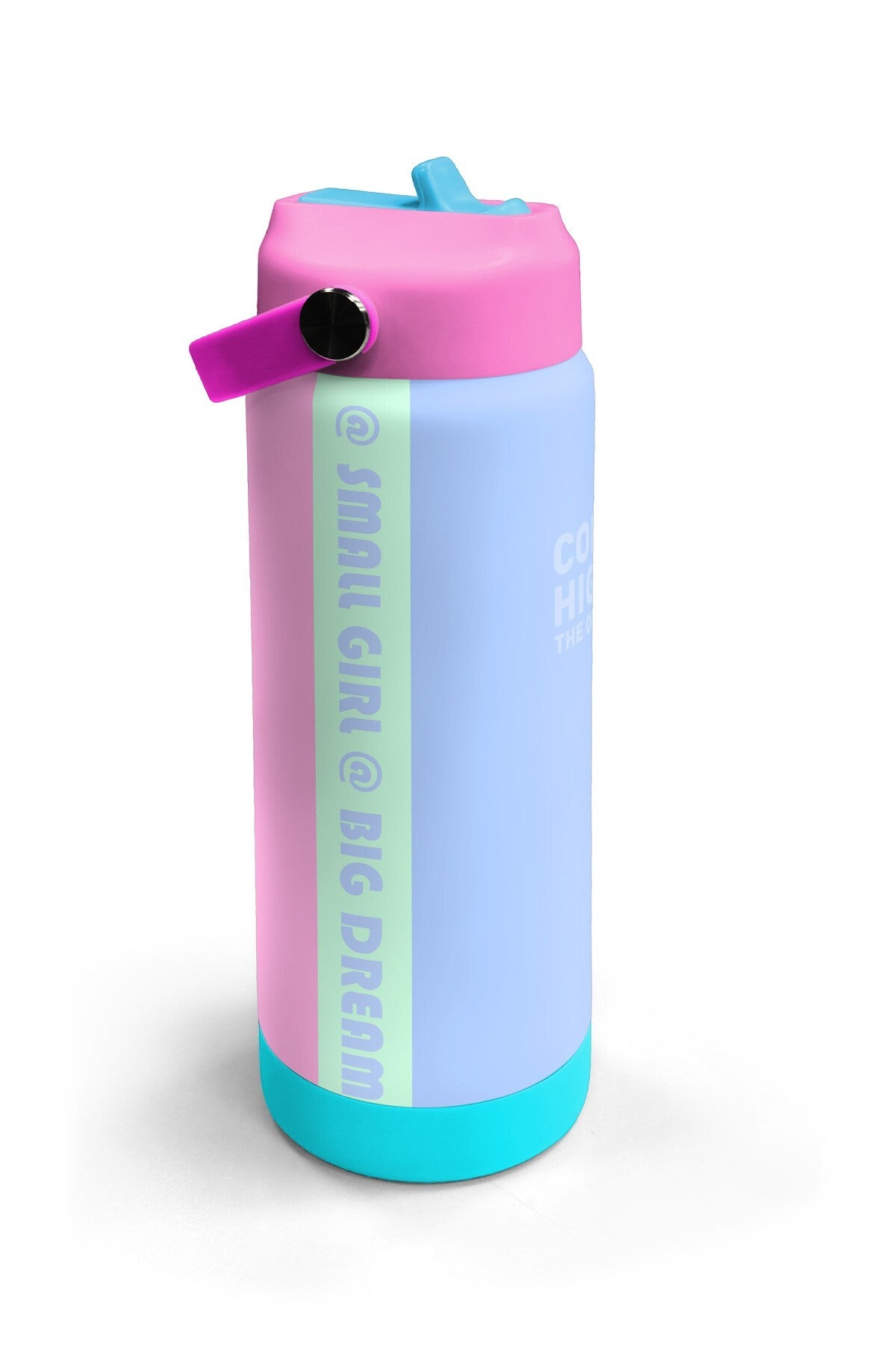 Coral High Renkli Buz Mavisi Desenli Katlanır Ağızlıklı Çelik Termos 650 ml 38359-3