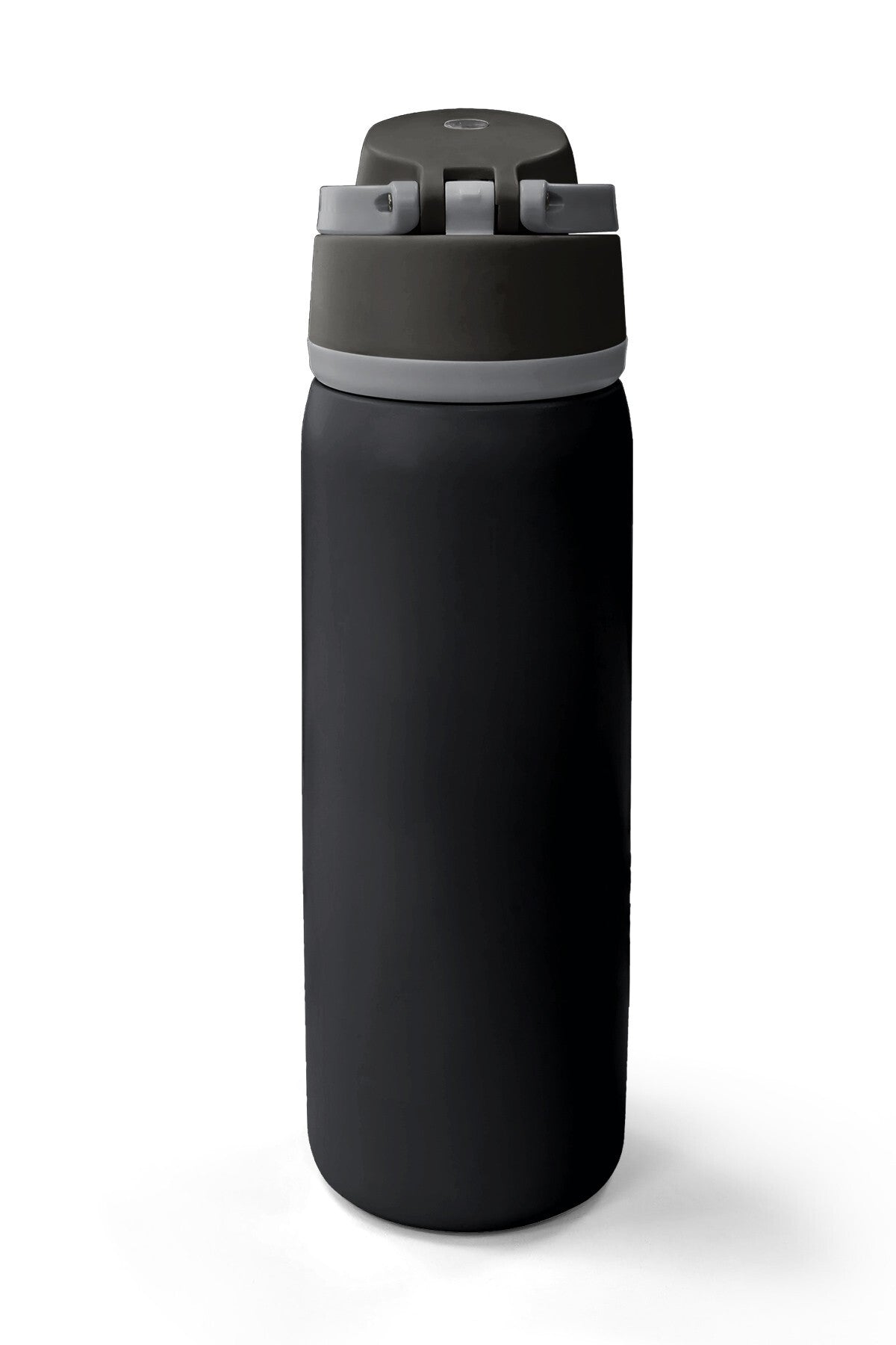 Coral High Siyah Leopar CH Harf Desenli Pipetli ve Direkt İçim Çelik Termos 800 ml 38506-6
