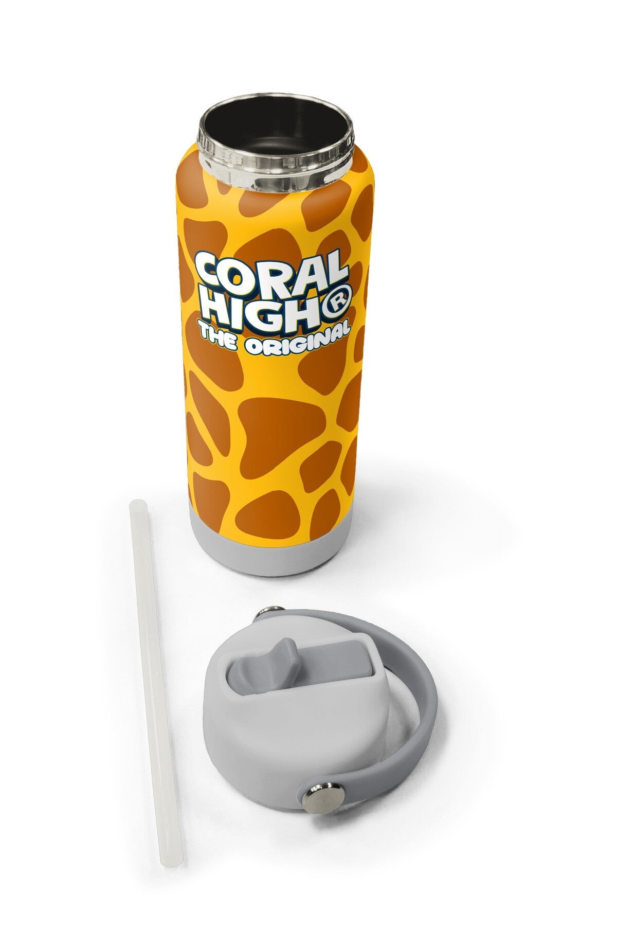 Coral High Zürafa Desenli Katlanır Ağızlıklı Çelik Termos 650 ml 38344-5
