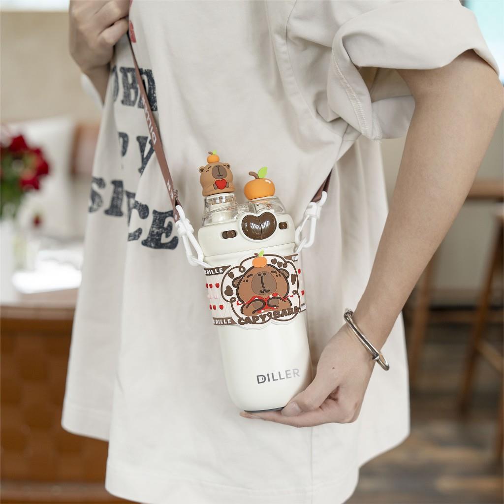 Diller Capy Bara Çift Kapak Askılı Çelik Termos 520 ML D9285
