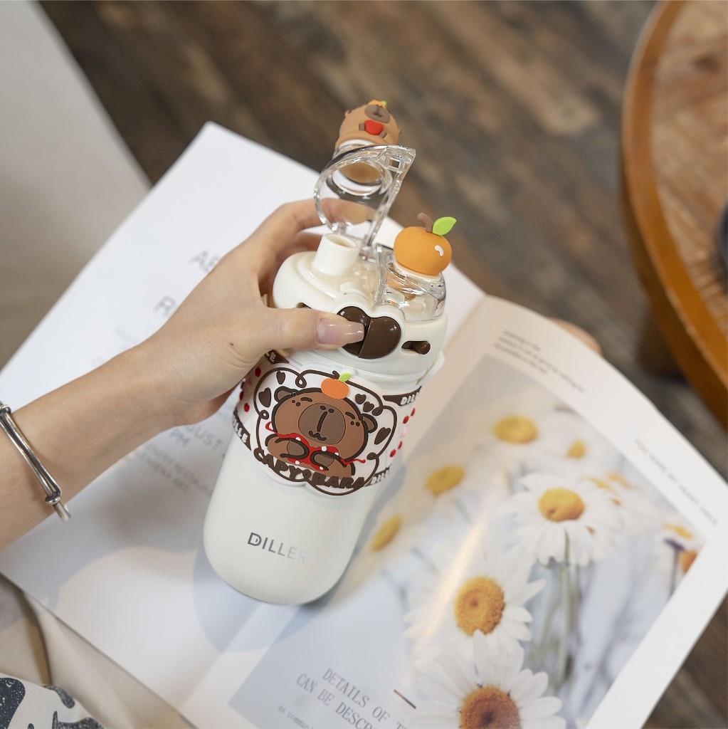 Diller Capy Bara Çift Kapak Askılı Çelik Termos 520 ML D9285-4