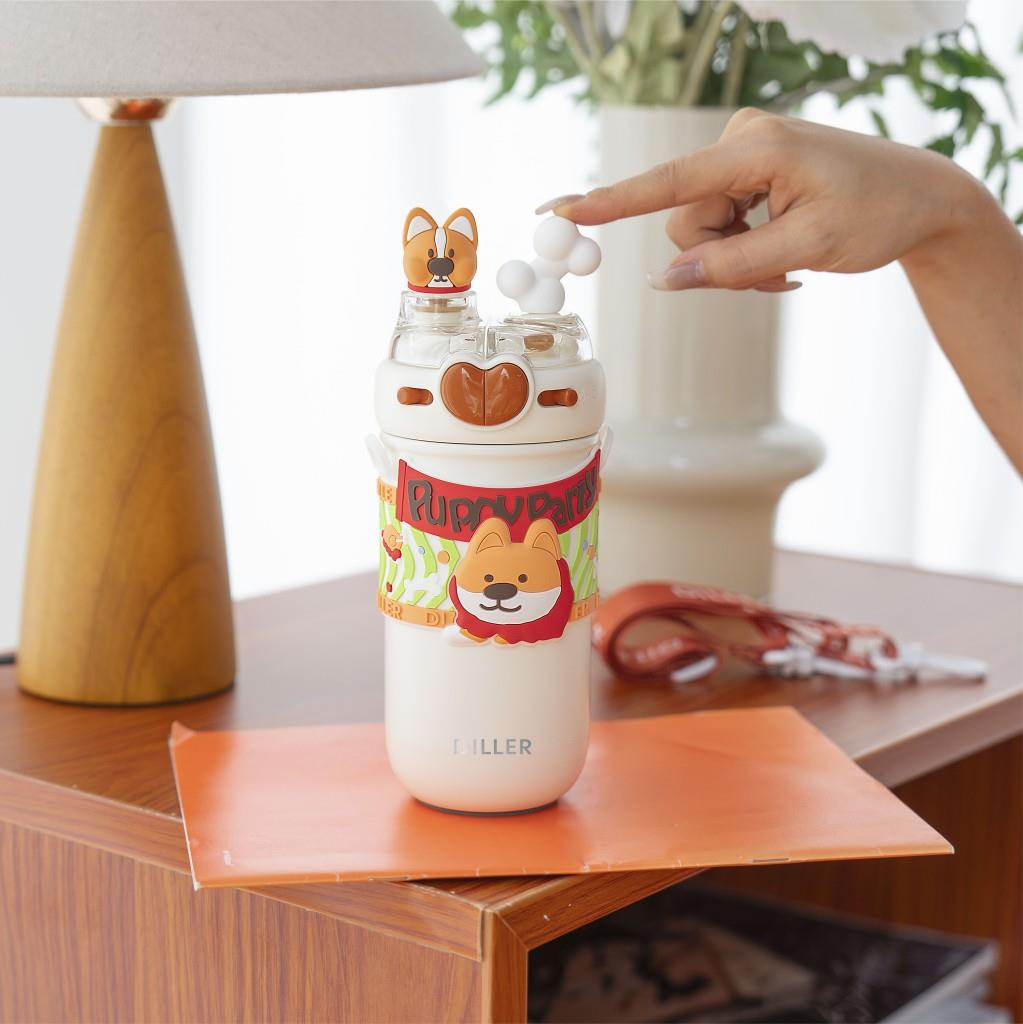 Diller Paslanmaz Çelik Termos 520 Ml Sevimli Köpek D9239-1
