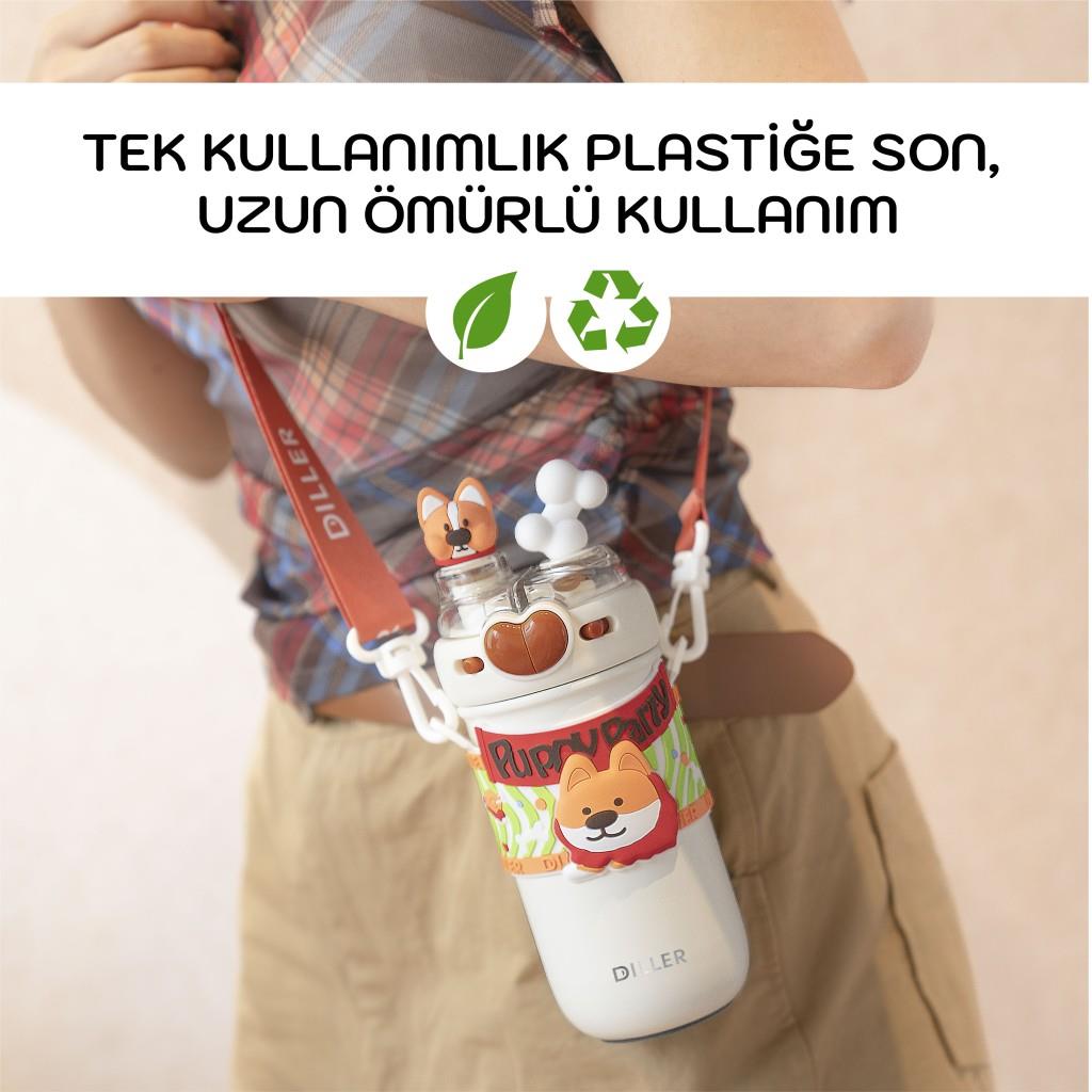 Diller Paslanmaz Çelik Termos 520 Ml Sevimli Köpek D9239-5