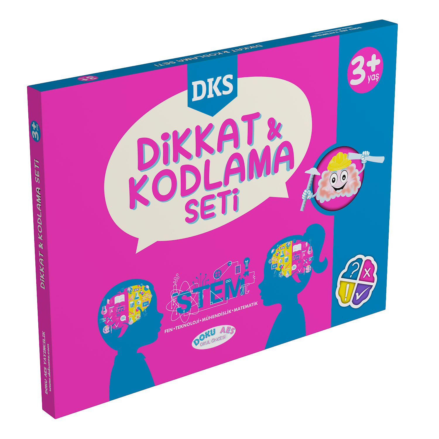 Doku AES Yayınları Dikkat Kodlama 3 Yaş Set 2 Kitap