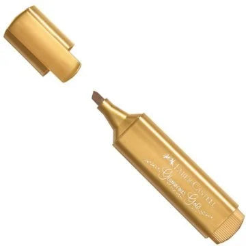 Faber-Castell Fosforlu Kalem 46 Metalik Altın-1