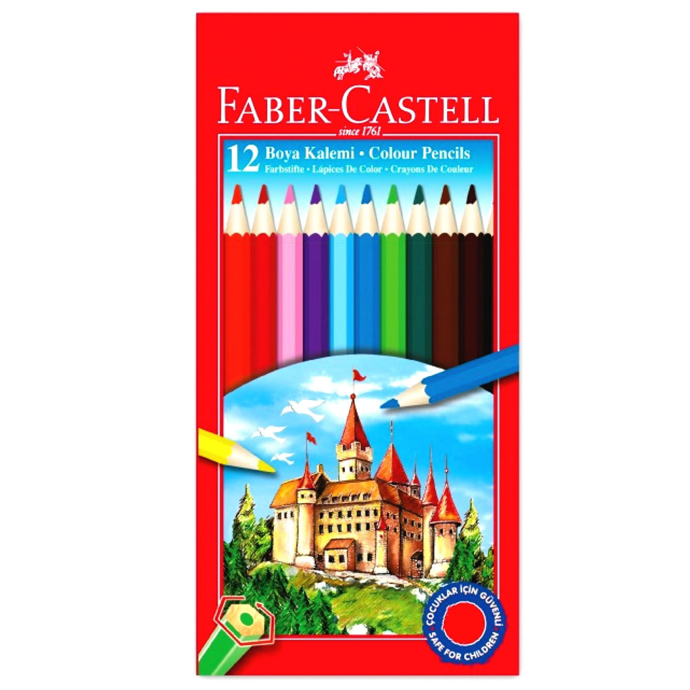 Faber-Castell Karton Kutu Boya Kalemi 12 Renk Tam-1