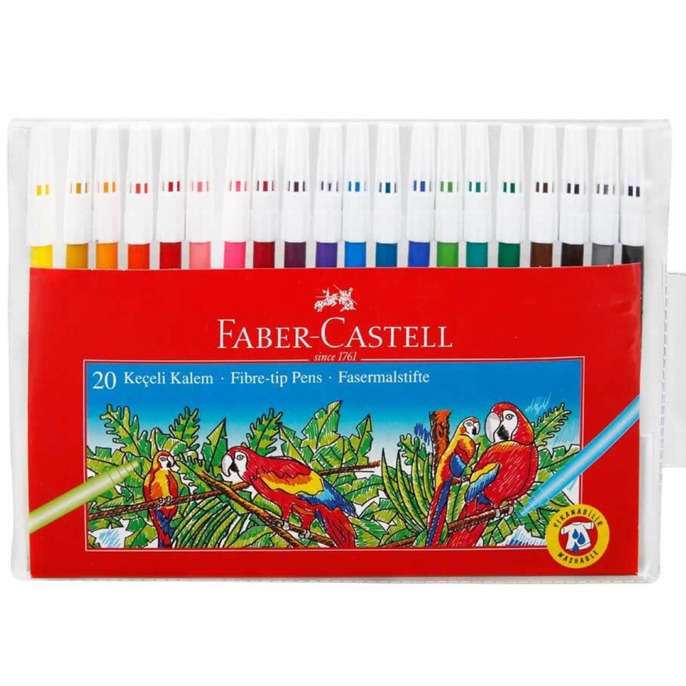 Faber-Castell Keçeli Kalem Yıkanabilir 20 Renk 5067 15512-1