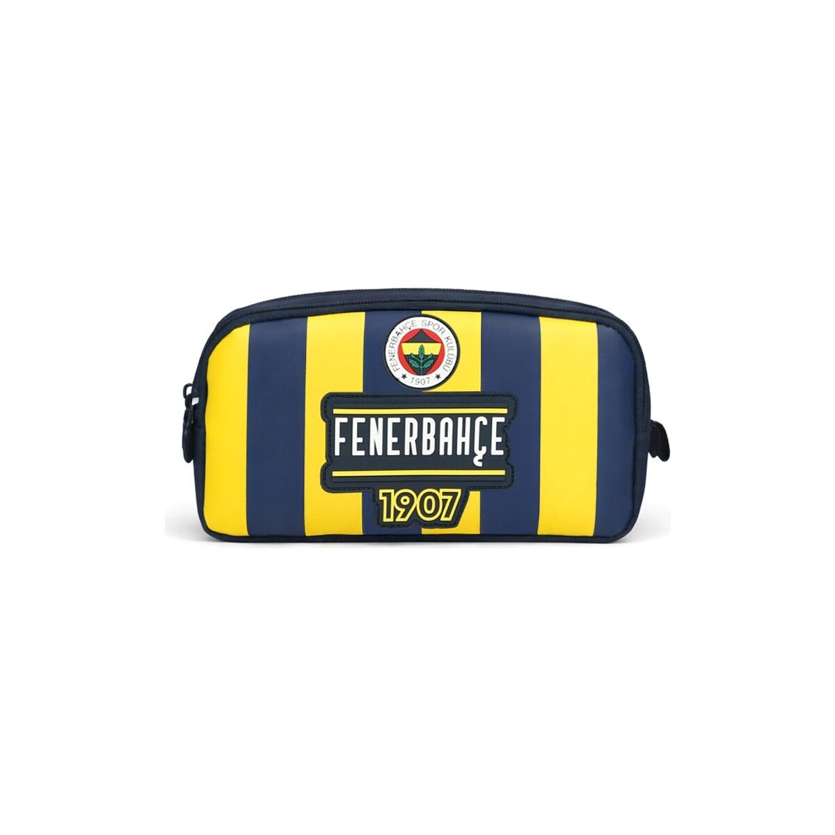 Fenerbahçe Lisanslı Kalemlik - Çubuklu Tasarım 2 Bölmeli Kalem Çantası-1