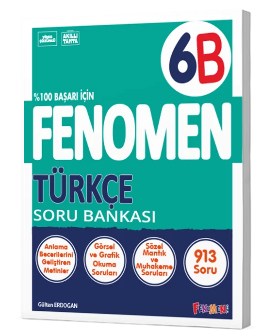 Fenomen Okul Yayınları 6. Sınıf Türkçe B Soru Bankası