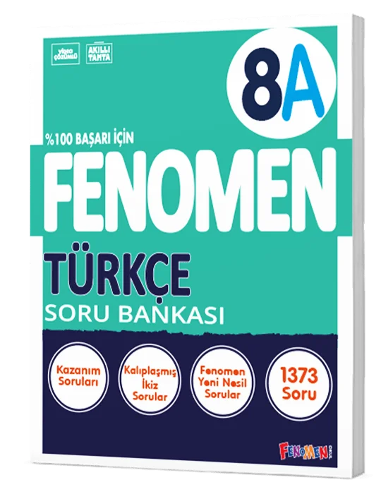Fenomen Okul Yayınları 8. Sınıf LGS Türkçe A Fenomen Soru Bankası