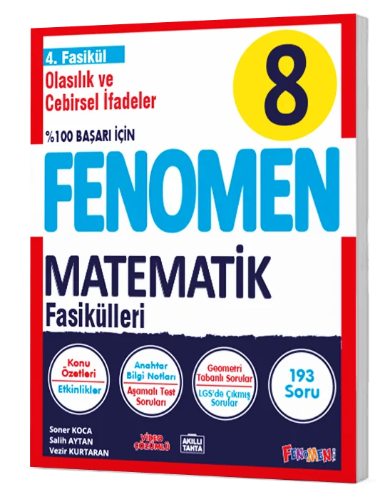 Fenomen Okul Yayınları 8. Sınıf Olasıılık ve Cebirsel İfadeler Fenomen 4.Fasikülü-1