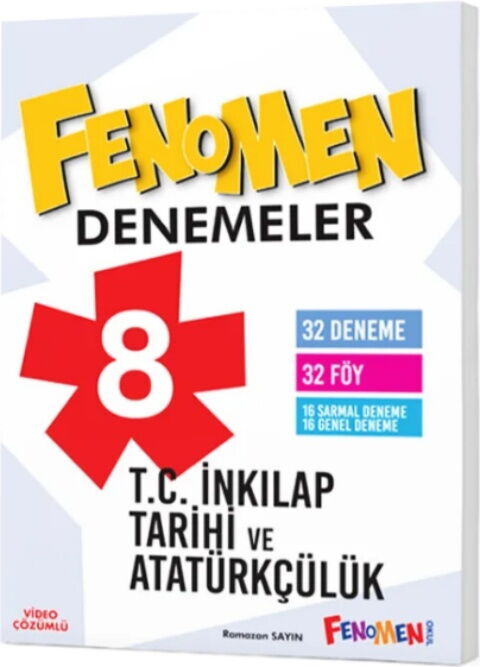Fenomen Okul Yayınları 8. Sınıf T.C. İnkılap Tarihi ve Atatürkçülük Fenomen Denemeler-1