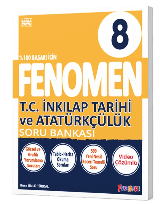 Fenomen Okul Yayınları 8. Sınıf T.C. İnkılap Tarihi ve Atatürkçülük Fenomen Soru Bankası