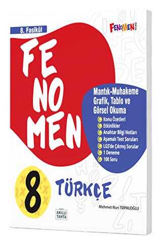 Fenomen Yayınları 8.Sınıf Türkçe 8.Fasikül (Sözel Mantık-Muhakeme Grafik,Tablo Ve Görsel Okuma-1