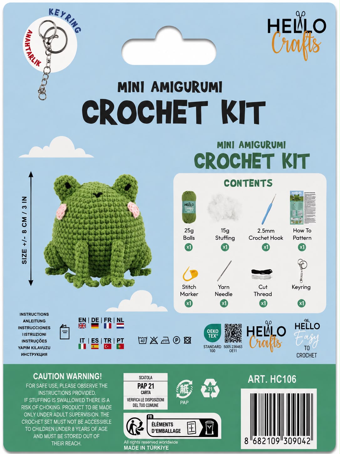 H.CRAFTS TIĞ İŞİ MİNİ AMİGURUMİ KİTİ-HOPPY