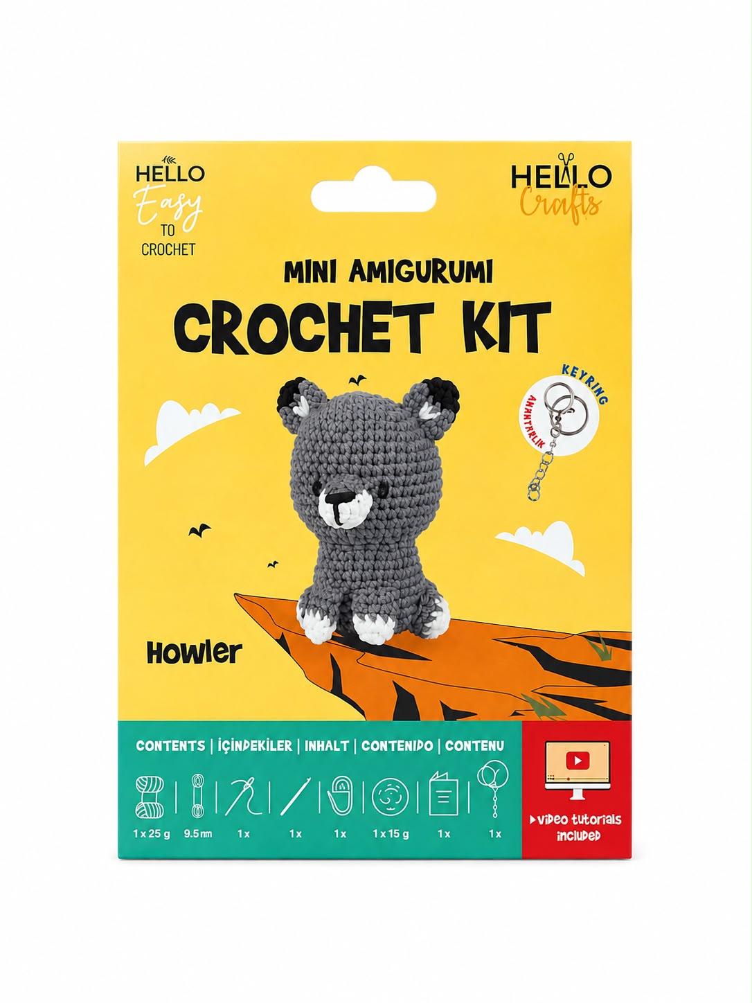 H.CRAFTS TIĞ İŞİ MİNİ AMİGURUMİ KİTİ-HOWLER-1