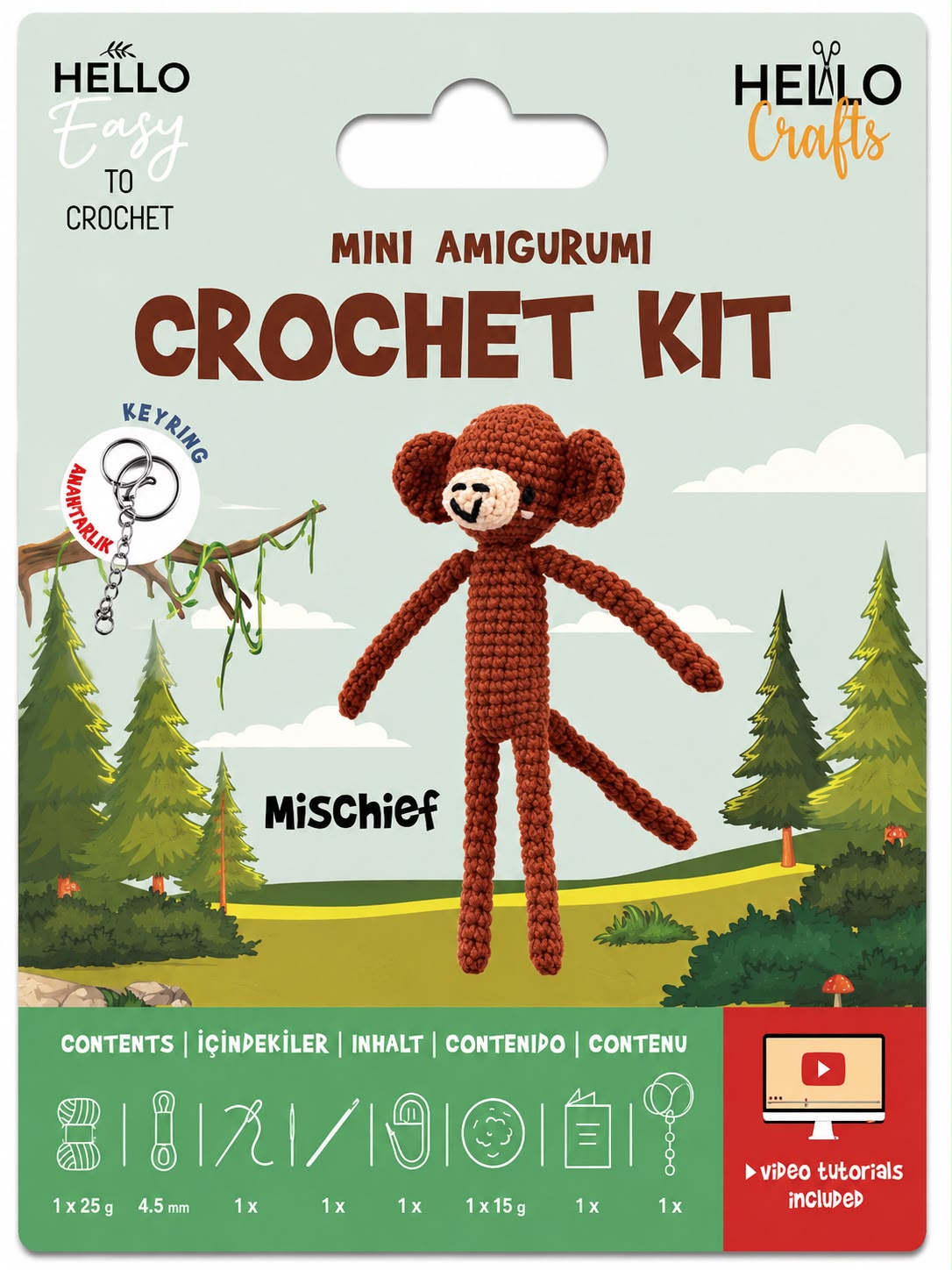 H.CRAFTS TIĞ İŞİ MİNİ AMİGURUMİ KİTİ-MISCHIEF-1