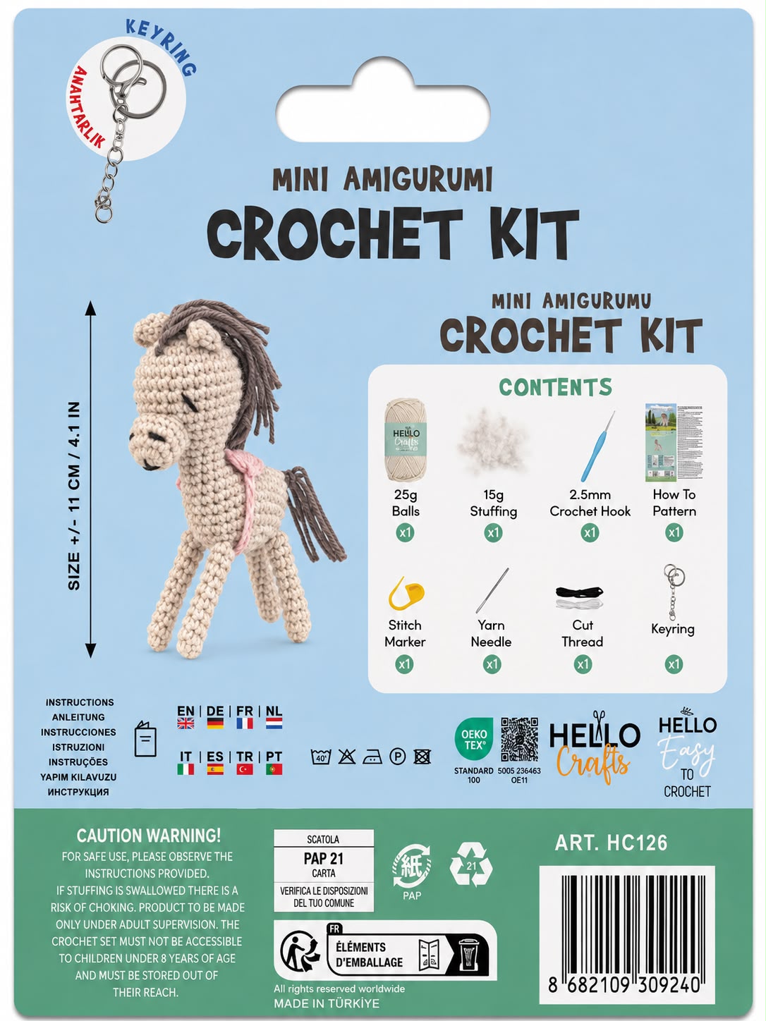 H.CRAFTS TIĞ İŞİ MİNİ AMİGURUMİ KİTİ-PRANCY-1