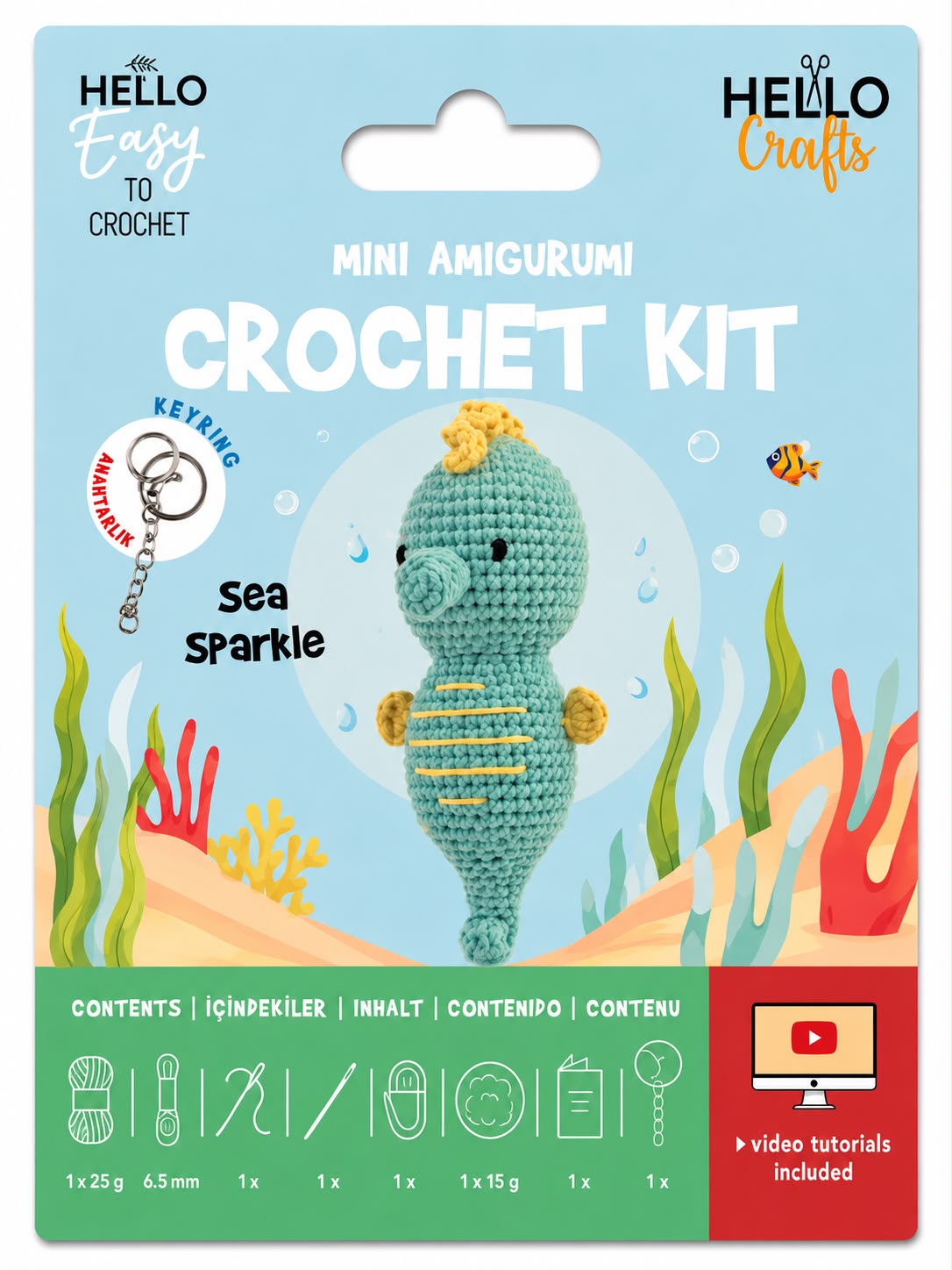 H.CRAFTS TIĞ İŞİ MİNİ AMİGURUMİ KİTİ-SEA SPARKLE-1