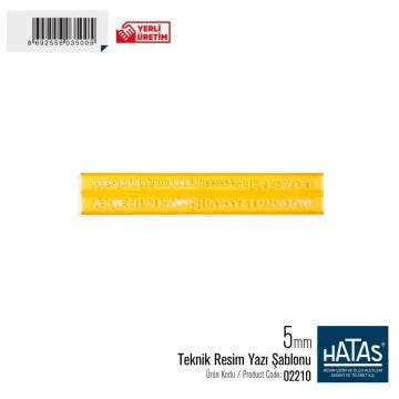 Hatas Teknik Resim Yazı Şablonu 5 Mm. No:02210