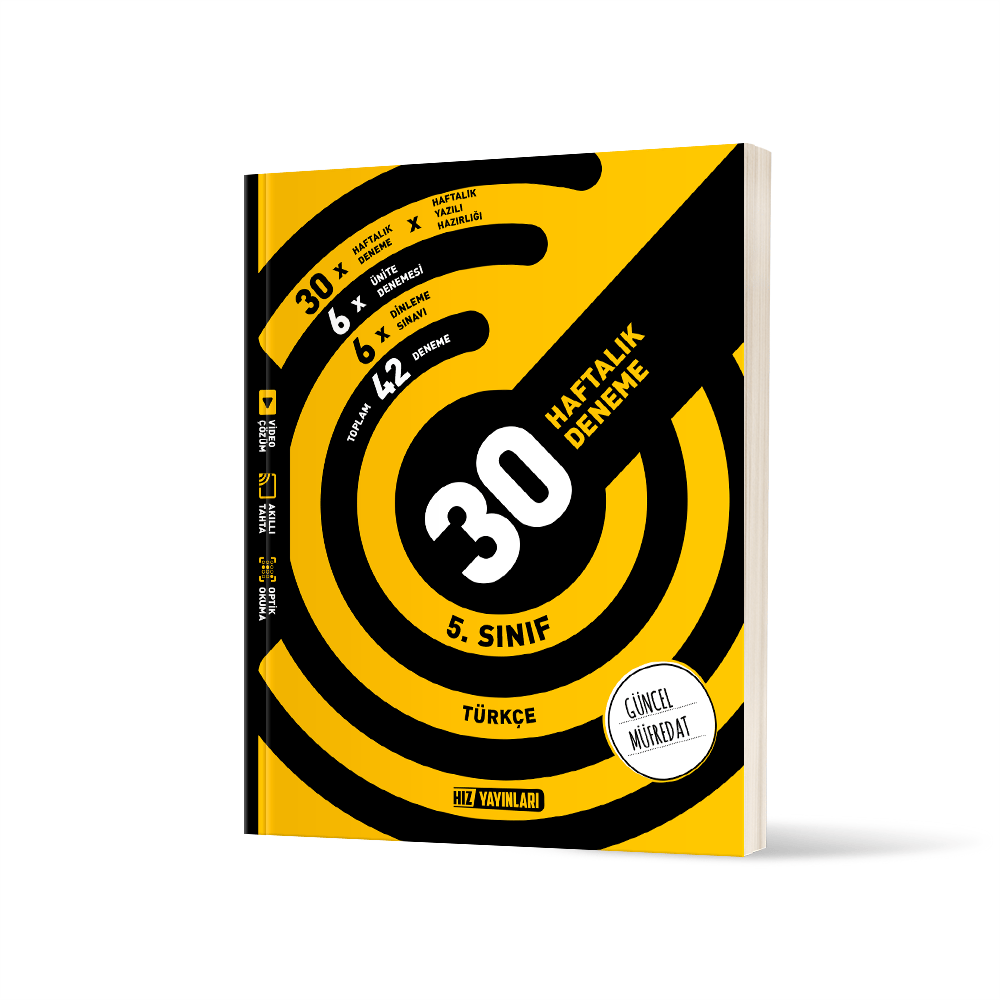 Hız Yayınları 5. Sınıf Türkçe 30 Haftalık Deneme-1