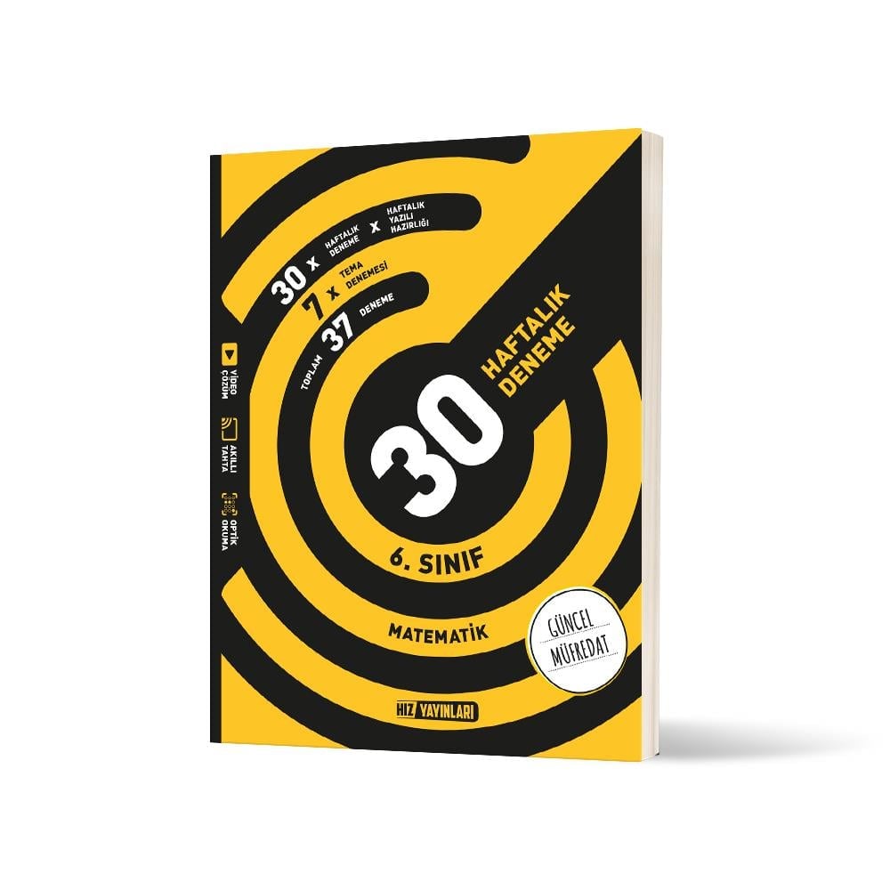 Hız Yayınları 6. Sınıf Matematik 30 Haftalık Kazanım Denemeleri-1