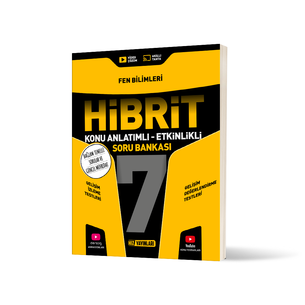 Hız Yayınları 7. Sınıf Fen Bilimleri HİBRİT Konu Anlatımlı Etkinlikli Soru Bankası-1