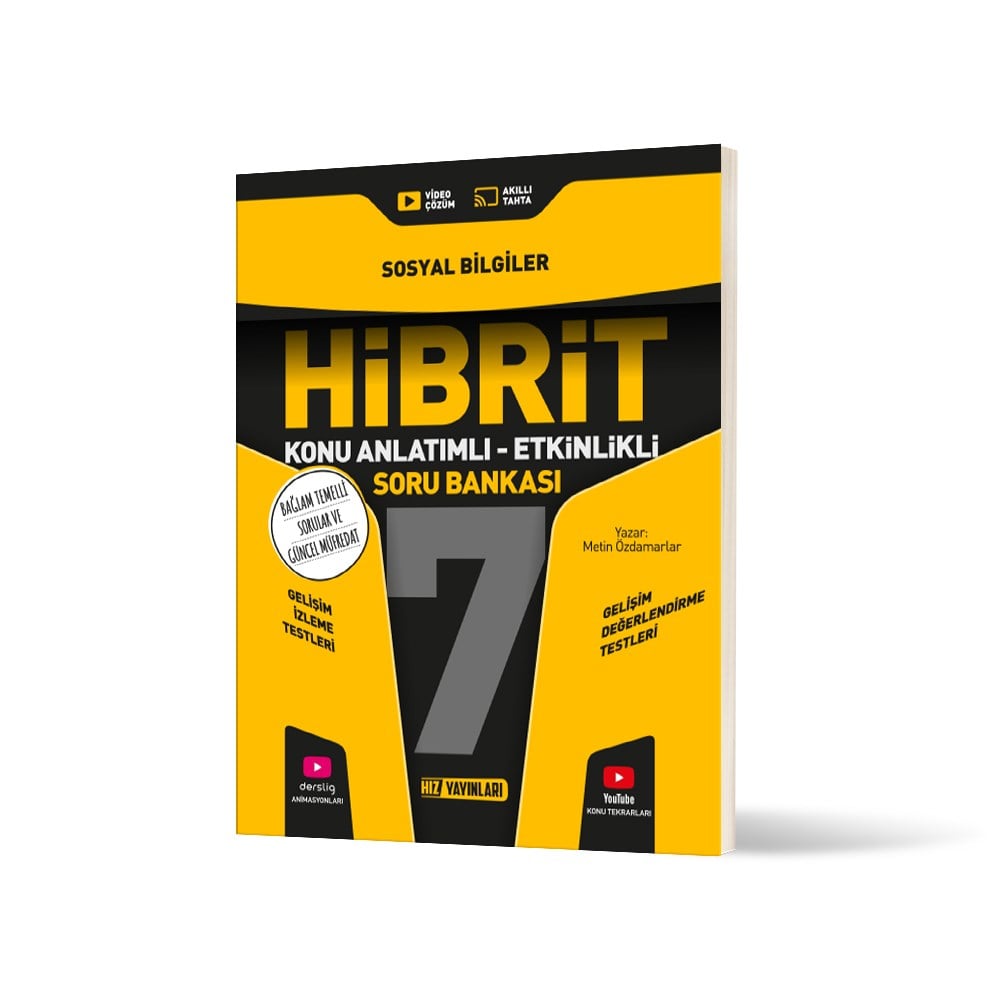 Hız Yayınları 7. Sınıf Sosyal Bilgiler HİBRİT Konu Anlatımlı Etkinlikli Soru Bankası-1