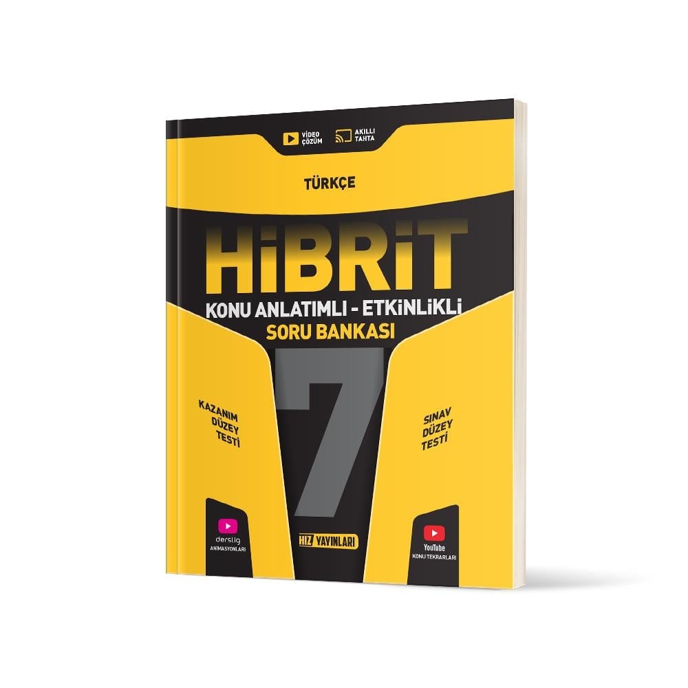 Hız Yayınları 7. Sınıf Türkçe HİBRİT Konu Anlatımlı Etkinlikli Soru Bankası-1