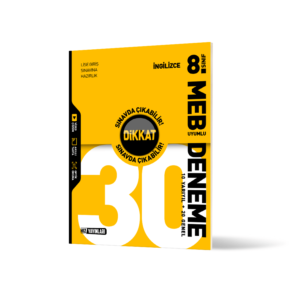 Hız Yayınları 8. Sınıf İngilizce 30 Deneme-1