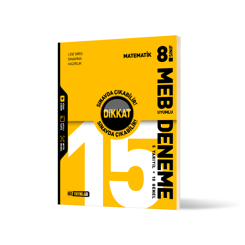 Hız Yayınları 8. Sınıf Matematik 15 Deneme-1