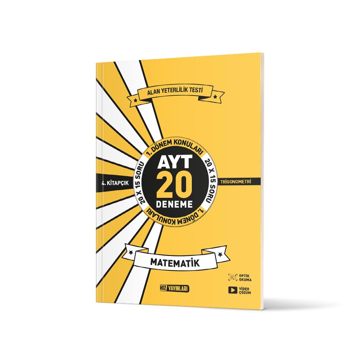 Hız Yayınları AYT Matematik 20'li İlk Dönem Deneme 4.Kitap-1