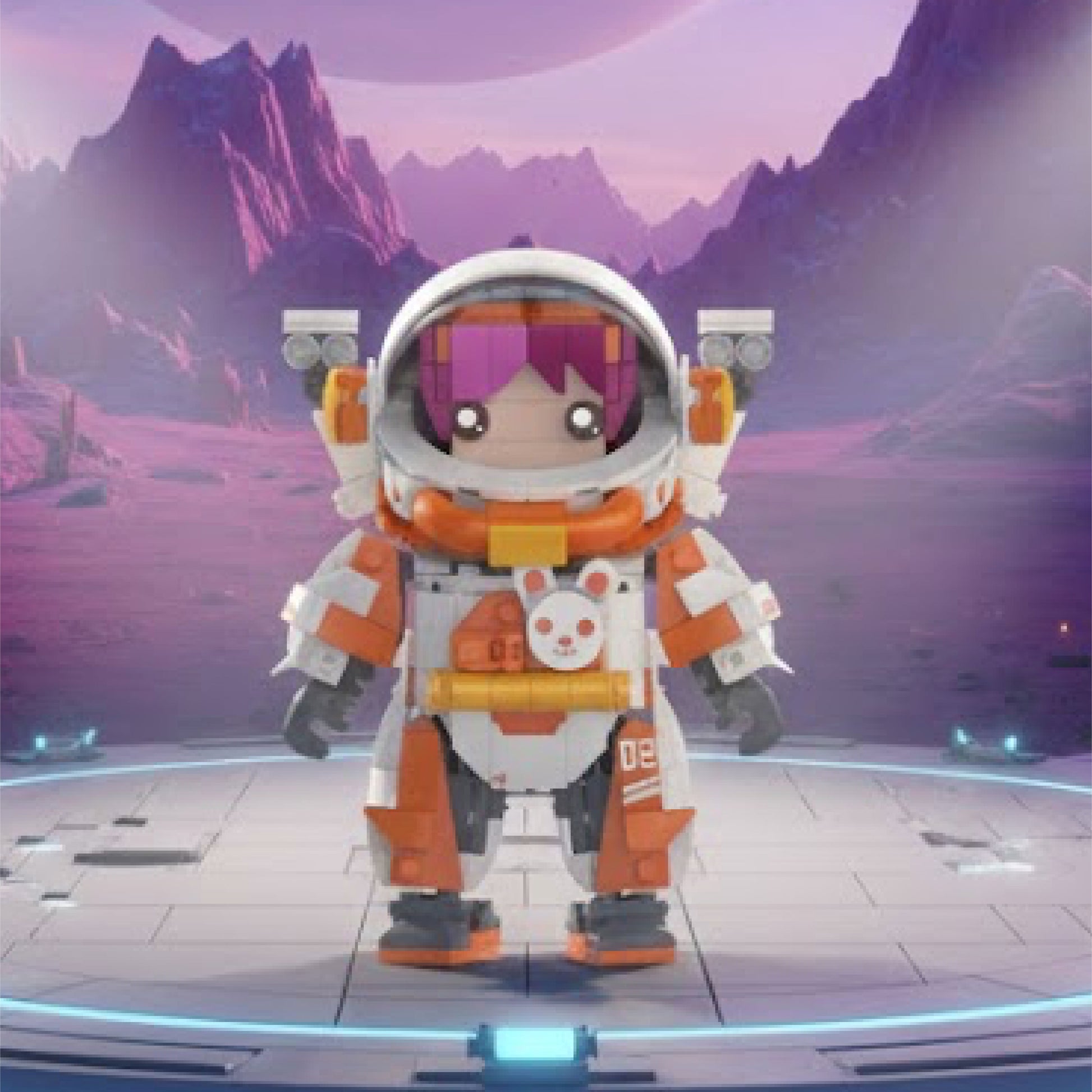 Jaki Astronaot Team X-pet Astronot ve Evcil Hayvanı Yapı Blok Seti JK9108 Uzay Serisi-4