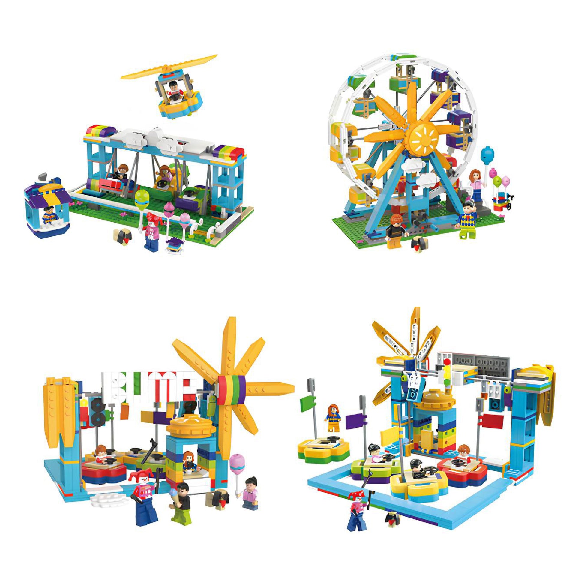 Jaki Lunapark Temalı 1107 Parça Block Oyuncak Jk-2180