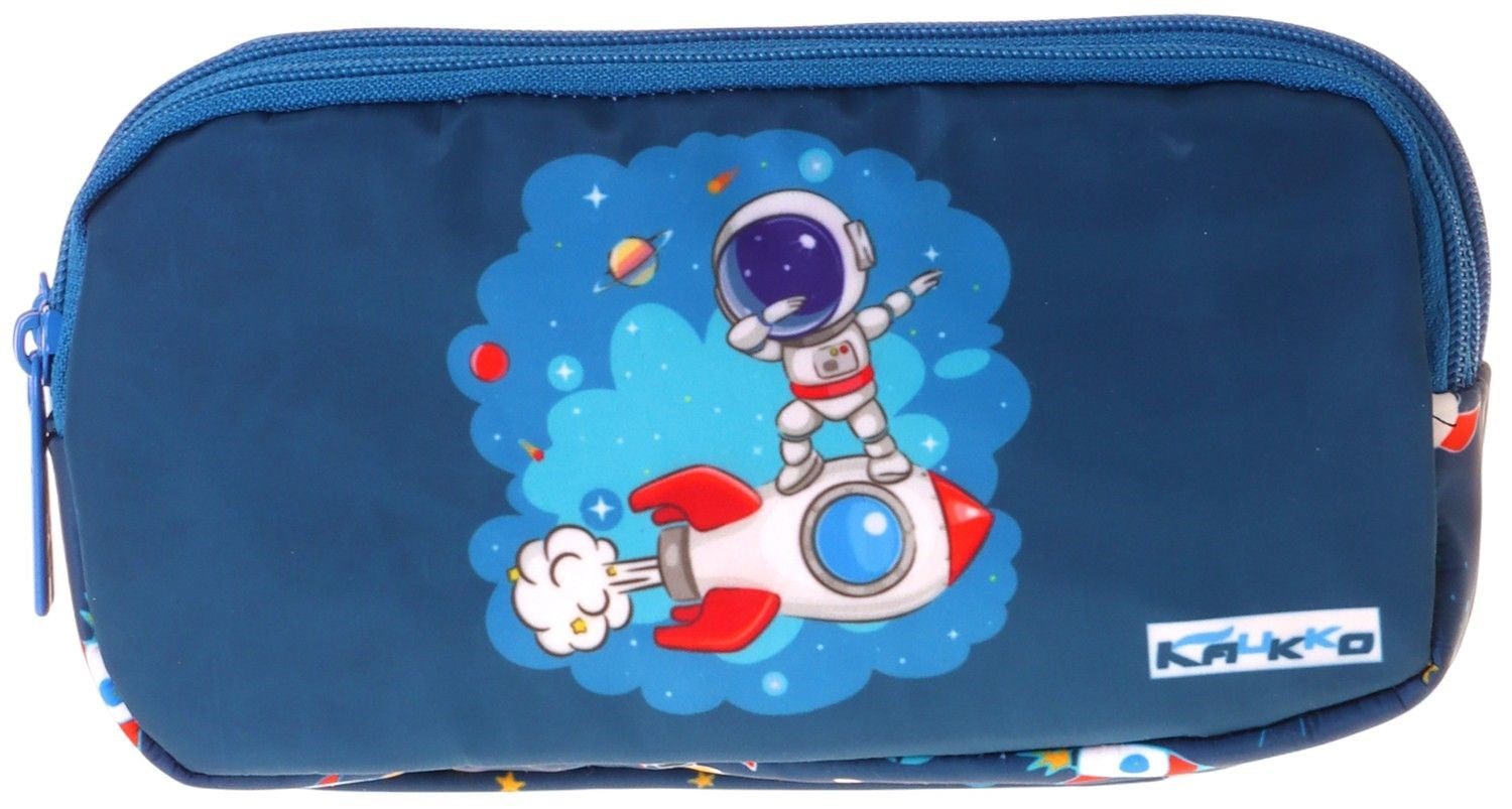 Kaukko Kids Astronot Baskılı Lacivert Erkek Çocuk Okul Kalemliği Kalem Çantası - L5366