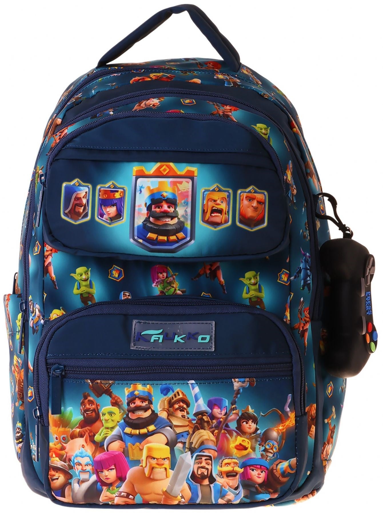 Kaukko Kids Beş Bölmeli Erkek Çocuk Boom Baskılı Lacivert İlkokul Okul Sırt Çantası - L5419-1