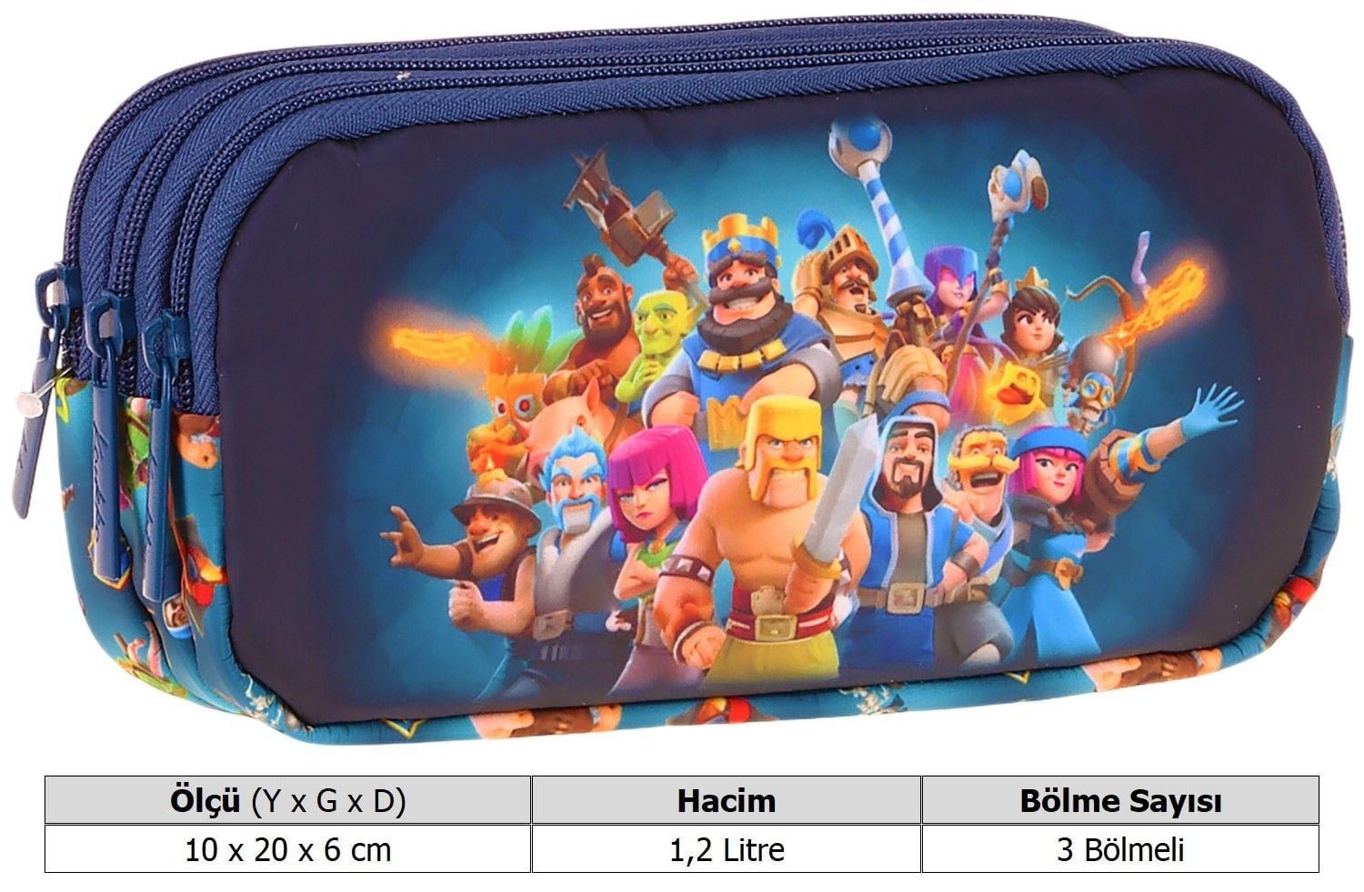 Kaukko Kids Boom Baskılı Lacivert Erkek Çocuk Okul Kalemliği Kalem Çantası - L5421-1