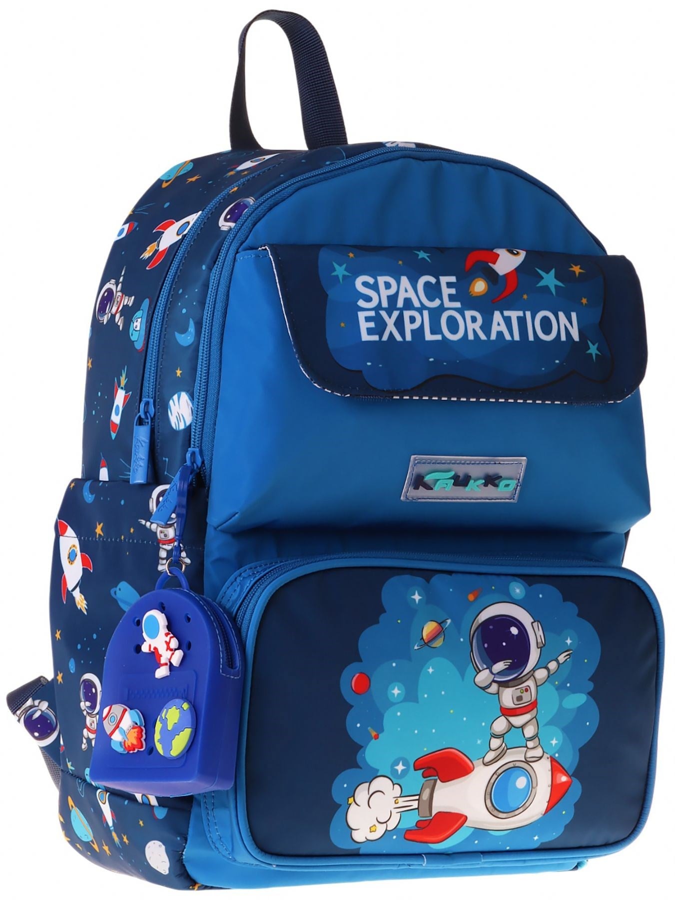 Kaukko Kids Erkek Çocuk Astronot Baskılı Okul Çantası - Lacivert - Space - L5364-2