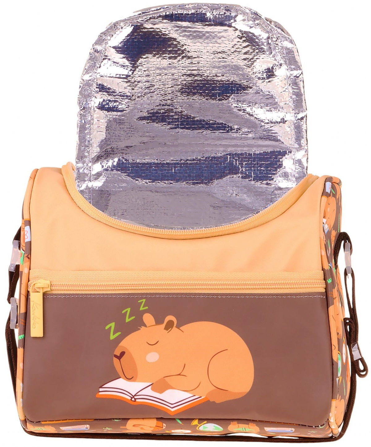 Kaukko Kids Erkek Çocuk Clever Baskılı Isı Yalıtımlı Okul Beslenme Çantası (Kahverengi) - L5385-4