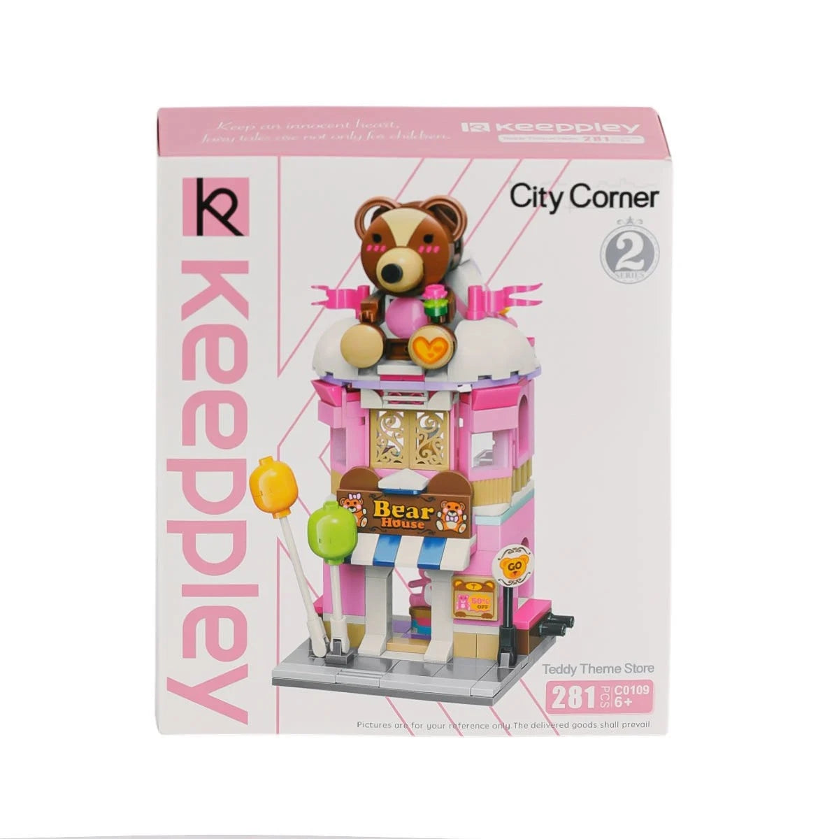 Keeppley City Corner Teddy Theme Store Ayı Teddy Mağazası Hediyelik Dekorasyon Yapı Blokları Oyuncak Seti KP0109-2