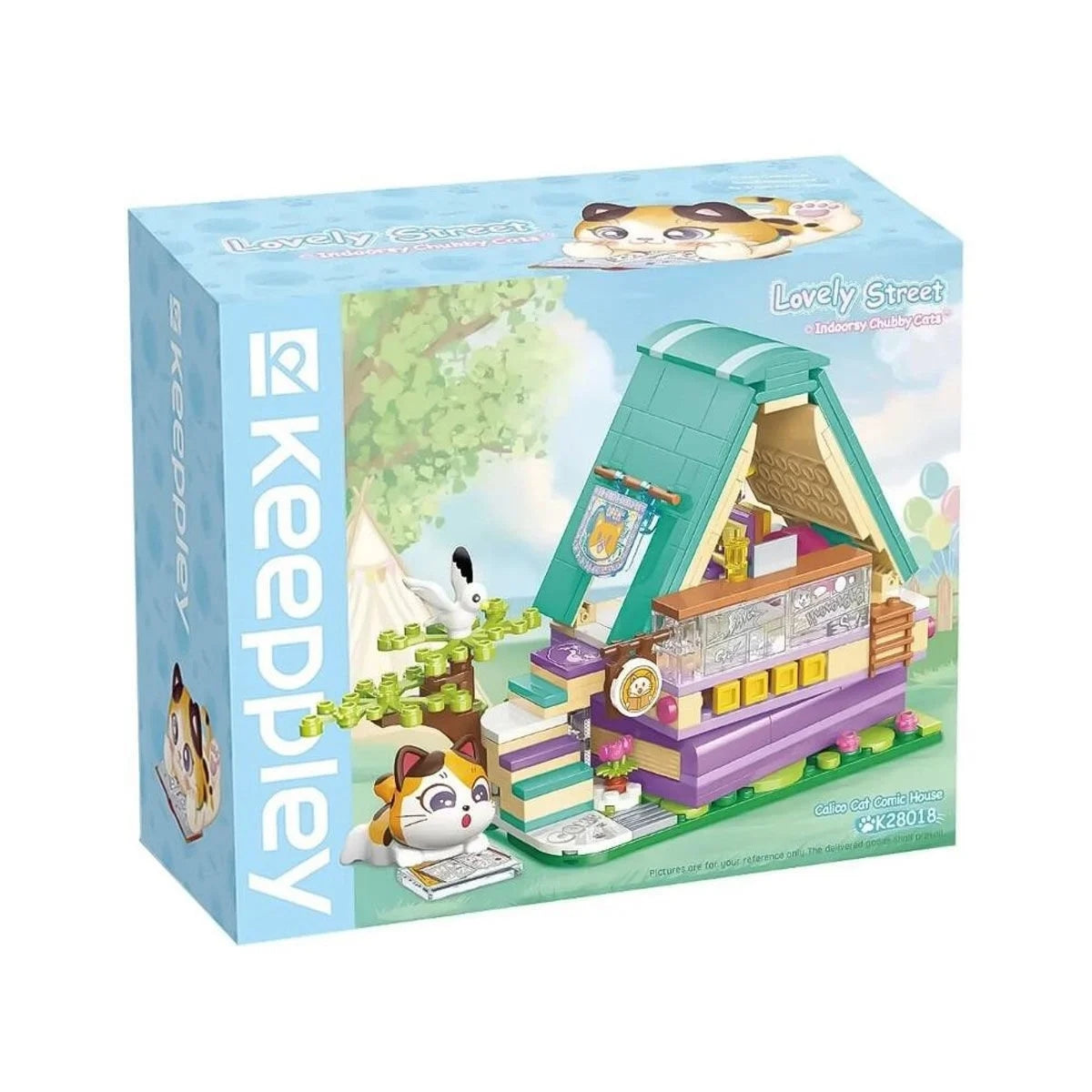 Keeppley Kedi Çizgi Roman Evi Blok Seti KP28018-1