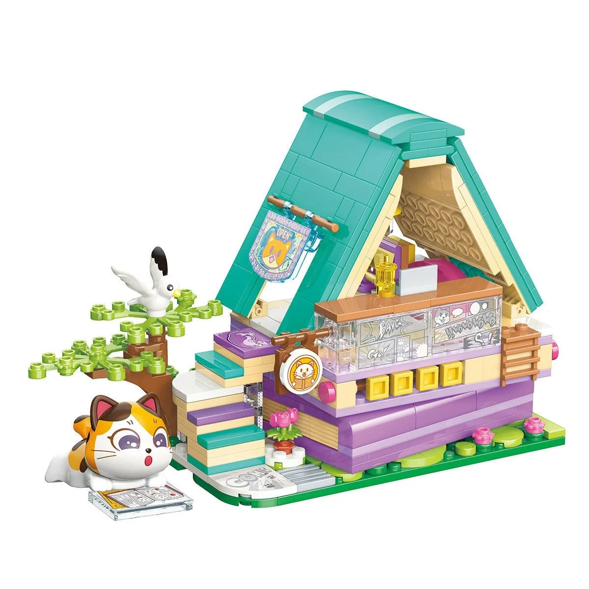 Keeppley Kedi Çizgi Roman Evi Blok Seti KP28018
